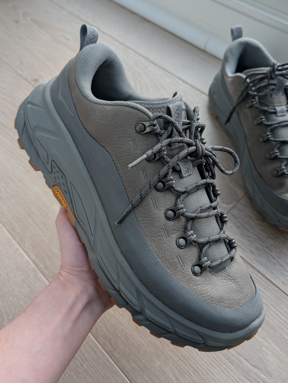 Hoka Tor Summit leather  grey men's 12 5